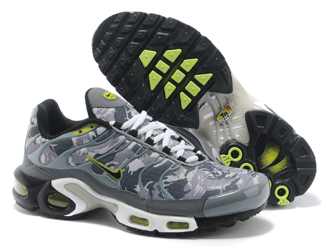 New Men'S Nike Air Max Tn Black/Gray/Greenyellow